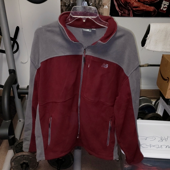 New Balance Other - Mens grey and maroonish color zip up sweater